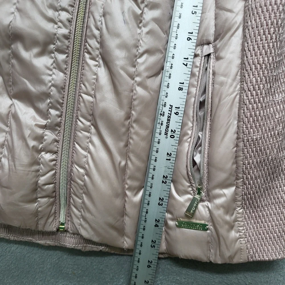 Calvin Klein Performance Women Vest M Pink‎ Puffer Down Logo Zipper Sleeveless